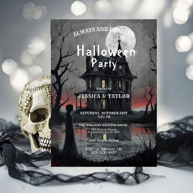 Convite de Festa de Halloween em Casa Assombrada G (Criador carregado)