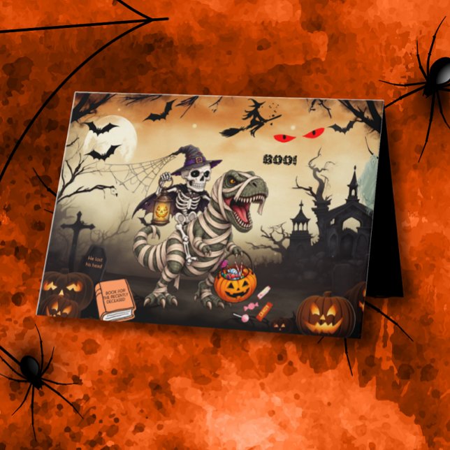 Convite de Festa de Halloween Esqueleto Montado em (Criador carregado)