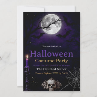 Convite de Festa de Halloween Gótico | Elegância S