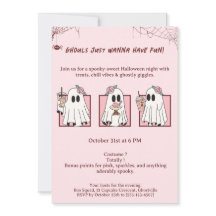 Convite de Festa de Halloween Kawaii Fofo e Assust