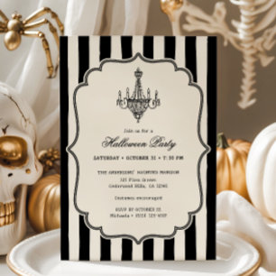 Convite de festa de Halloween Listras de Lustre Vi