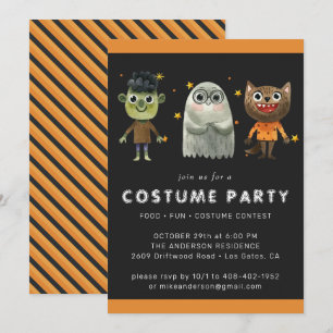 Convite de Festa de Halloween para Crianças