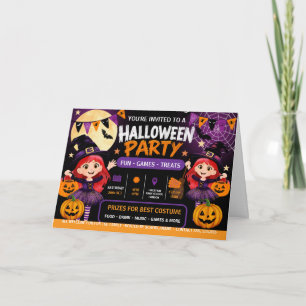 Convite de Festa de Halloween para Crianças Assu