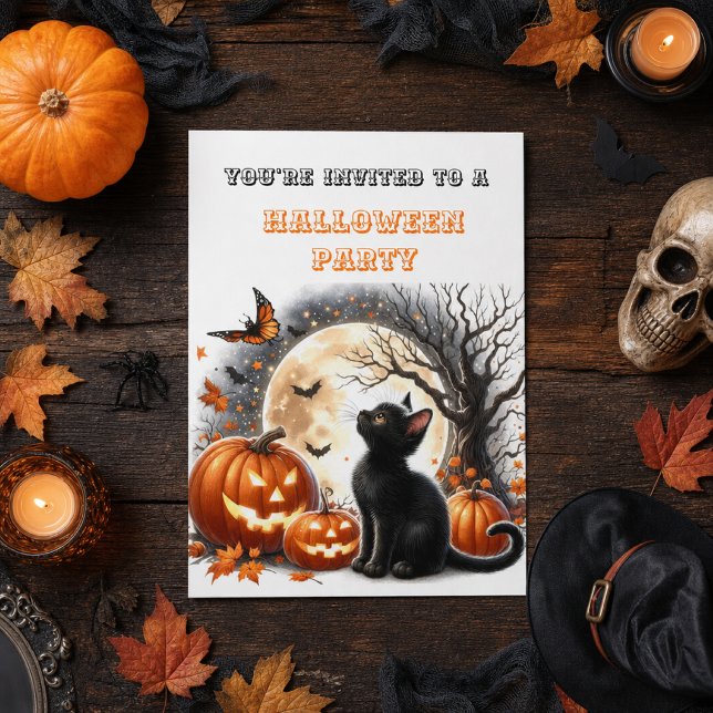 Convite de Festa de Halloween para Crianças com Ga (Criador carregado)