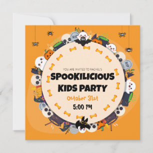 Convite de Festa de Halloween para Crianças – Espa