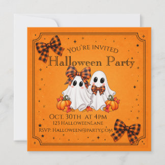Convite de Festa de Halloween para Crianças Fantas