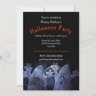 Convite de festa de Halloween para crianças fantas