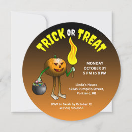 Convite de Festa de Halloween para Crianças para D