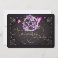 Convite de Festa de Halloween Pentagram 1