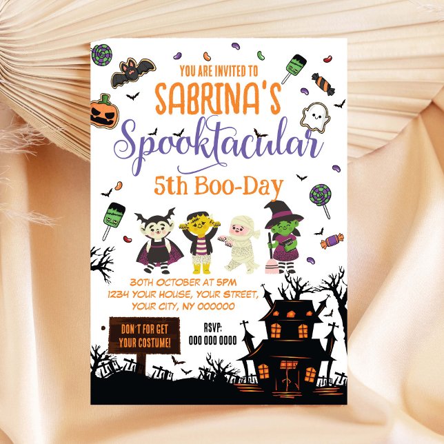 Convite de Festa de Halloween Spooktacular (Criador carregado)
