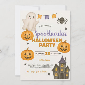 Convite de Festa de Halloween Spooktacular