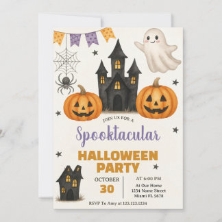 Convite de Festa de Halloween Spooktacular