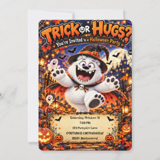 Convite de Festa de Halloween: Truque ou Abraços �