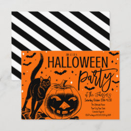 Convite de Festa de Halloween Vintage