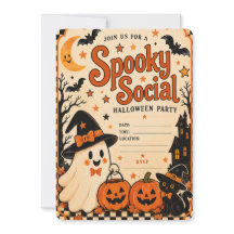 Convite de Festa de Halloween Vintage | Social Ass