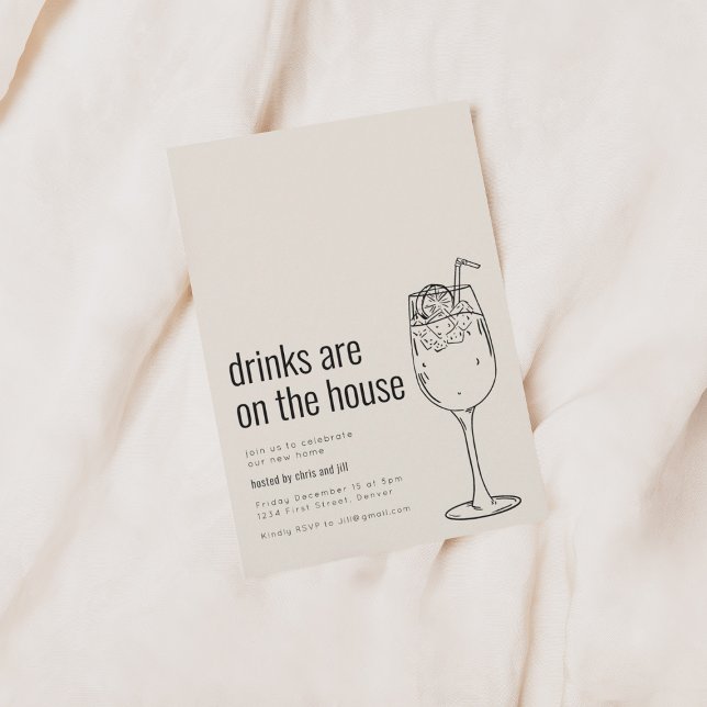 Convite de Festa de Inauguração com Coquetel (Criador carregado)