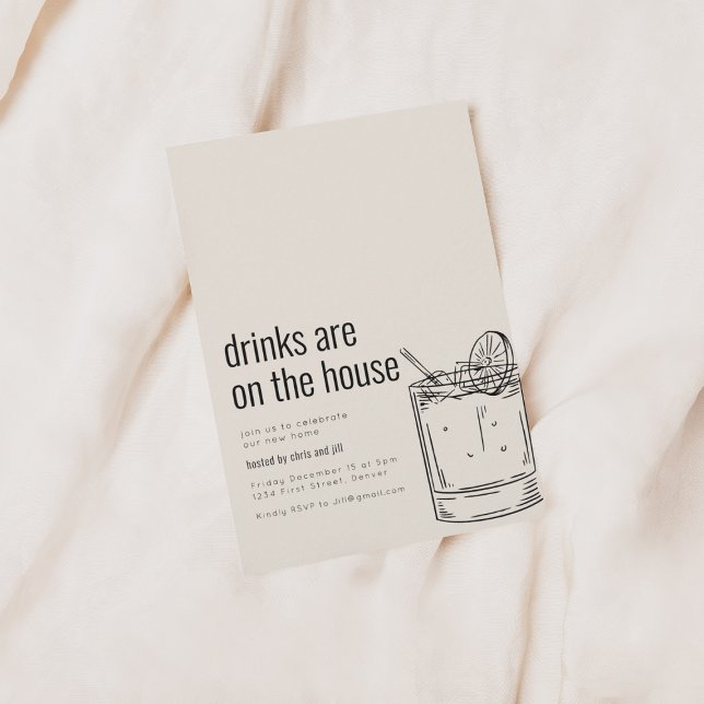 Convite de Festa de Inauguração com Coquetel (Criador carregado)