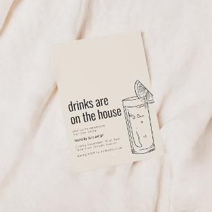 Convite de Festa de Inauguração com Coquetel