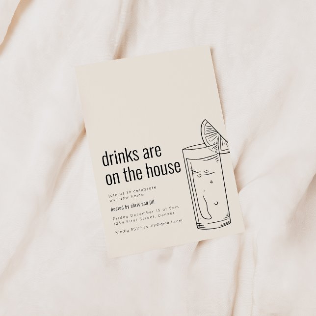 Convite de Festa de Inauguração com Coquetel (Criador carregado)