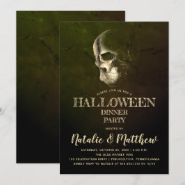 Convite de Festa de Janto de Halloween do Skull Ni