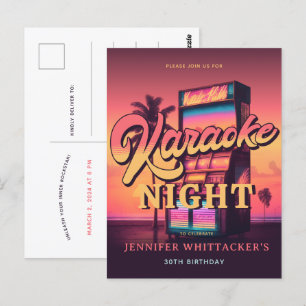 Convite de Festa de Karaokê de Aniversário de 30 A
