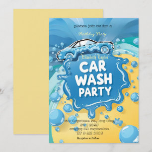 Convite de Festa de Lavação de Carros – Celebração