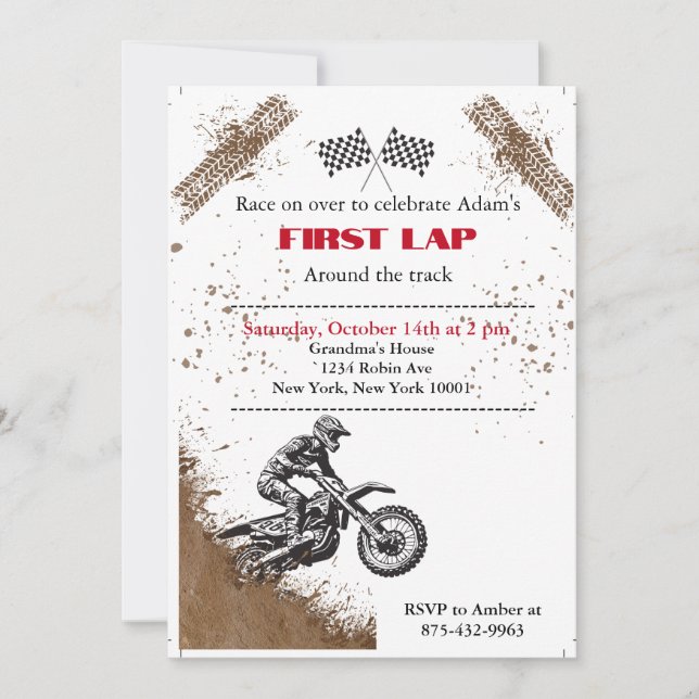 Convite de Festa de Moto de Terra  (Frente)