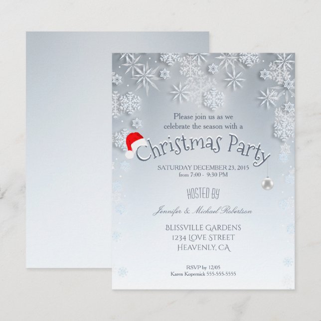 Convite de Festa de Natal (Frente/Verso)