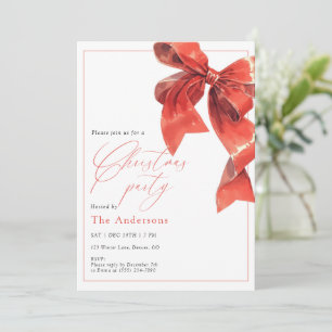 Convite de Festa de Natal Arco Vermelho em Aquarel