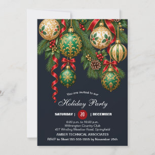 Convite de Festa de Natal Árvore de Natal com Enfe