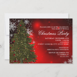 Convite de Festa de Natal Árvore de Natal Festiva