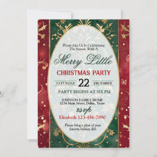 Convite de festa de Natal brilhante e colorido