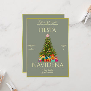 Convite de Festa de Natal com Elegância Moderna em
