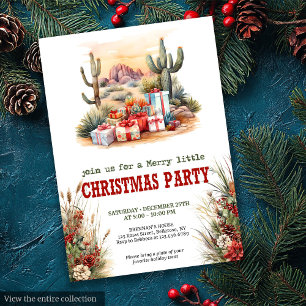 Convite de Festa de Natal Country Cowboy