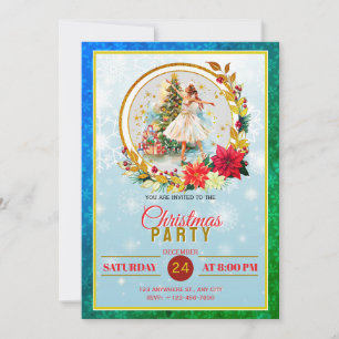 Convite de Festa de Natal da Bailarina do Ballet Q