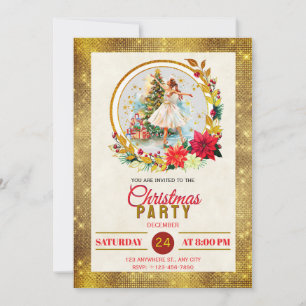 Convite de Festa de Natal da Bailarina do Ballet Q