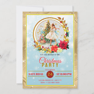 Convite de Festa de Natal da Bailarina do Ballet Q