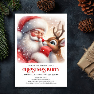 Convite de festa de Natal de inverno do Papai Noel