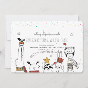 Convite de Festa de Natal do Animal de Festa