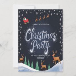 Convite de Festa de Natal do Papai Noel Festivo