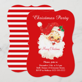 Convite de festa de Natal do Papai Noel Vermelho