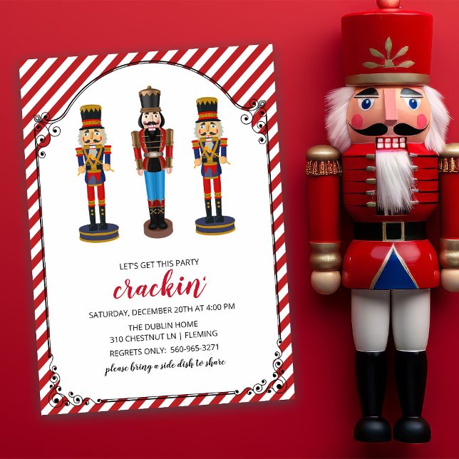 Convite de festa de Natal do Quebra-Nozes (Criador carregado)