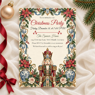 Convite de festa de Natal do Quebra-Nozes em estil