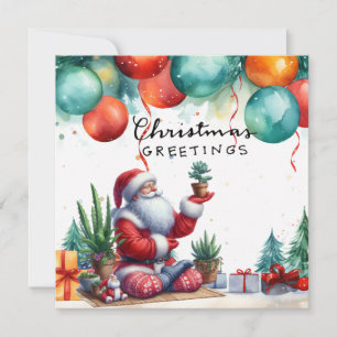 Convite de festa de Natal do Yoga com Santa Claus