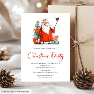 Convite de festa de Natal editável do Papai Noel E