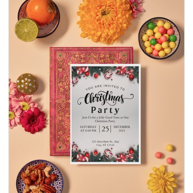 Convite de Festa de Natal Elegante | (Criador carregado)