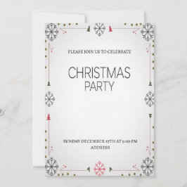 Convite de Festa de Natal Elegante e Alegre