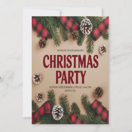 Convite de Festa de Natal Elegante e Festivo