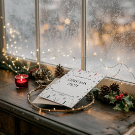 Convite de Festa de Natal Elegante e Festivo