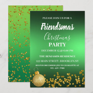 Convite de Festa de Natal Elegante Friendsmas